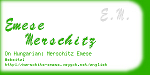 emese merschitz business card